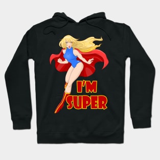 Woman Super Hero Flying With Cape Hoodie